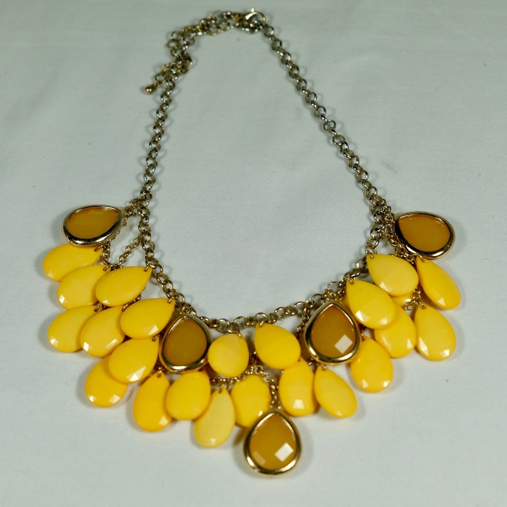 Funky yellow Retro Inspired Necklace